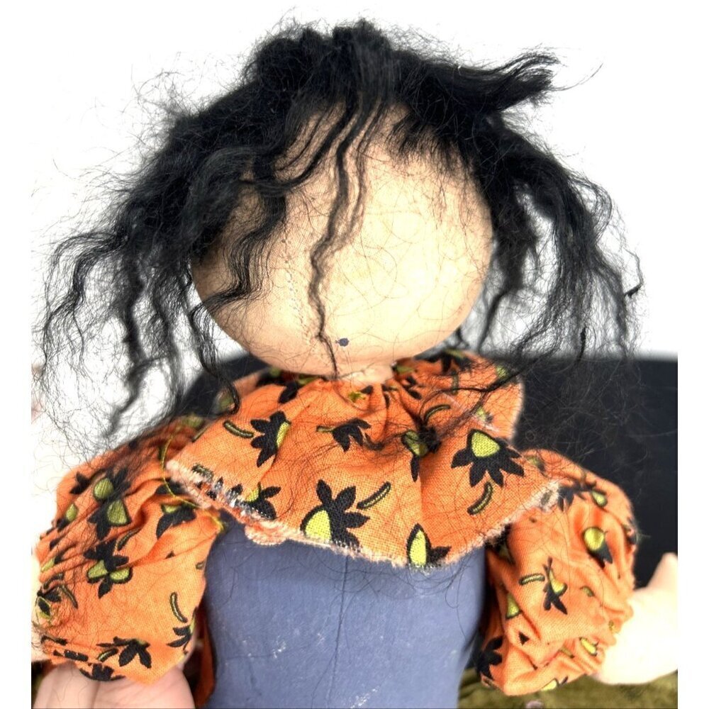 Banana Danna Doll Figure Fall Halloween Cloth Hand Crafted 13" - Picture 7 of 7